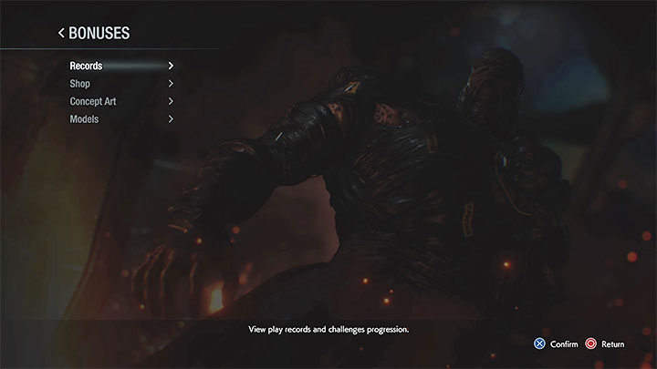 Bonusy (Bonuses) możesz przeglądać z poziomu menu głównego gry - Resident Evil 3: Bonusy - jak odblokowywać? - Resident Evil 3 - poradnik do gry