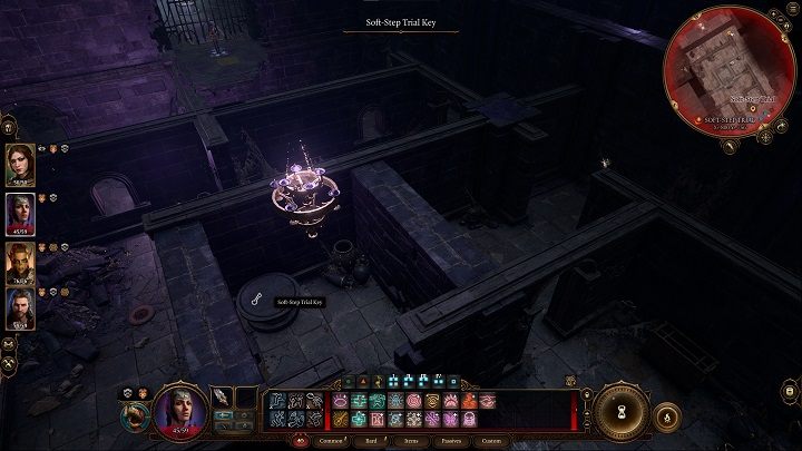 Po wykonaniu próby zabierzcie kulę (gem) i udajcie się do kolejnych drzwi, które znajdują się obok - Baldurs Gate 3: Rękawica Shar (Gauntlet of Shar) w BG3 - opis przejścia - Baldurs Gate 3 - poradnik do gry