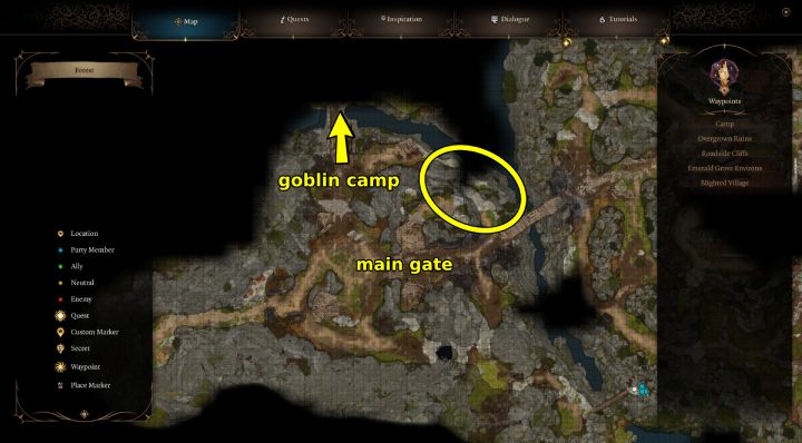 Drugie sekretne wejście do obozu jest przy moście - Baldurs Gate 3: Jak dostać się do obozu goblinów w BG3? - Baldurs Gate 3 - poradnik do gry