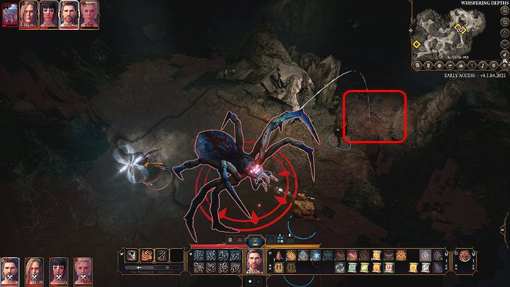 Jeśli macie w drużynie Maga, możecie użyć zaklęcia Grom (Thunderwave), by ponownie zepchnąć wroga ze skarpy - Baldurs Gate 3: Jak pokonać Matkę Rodu Pająków Fazowych w BG3? - Baldurs Gate 3 - poradnik do gry