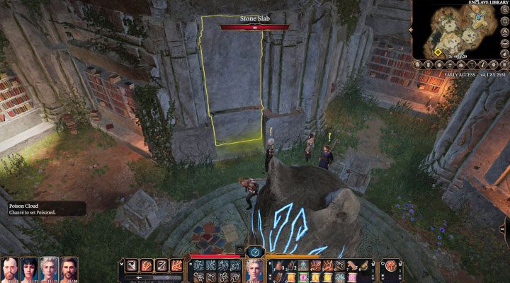 Ostatnie pomieszczenie w komnatach w Gaju to Biblioteka Enklawy (Enclave Library) - Baldurs Gate 3: Szmaragdowy Gaj (Emerald Grove) mapa - gaj druidów w BG3 - Baldurs Gate 3 - poradnik do gry