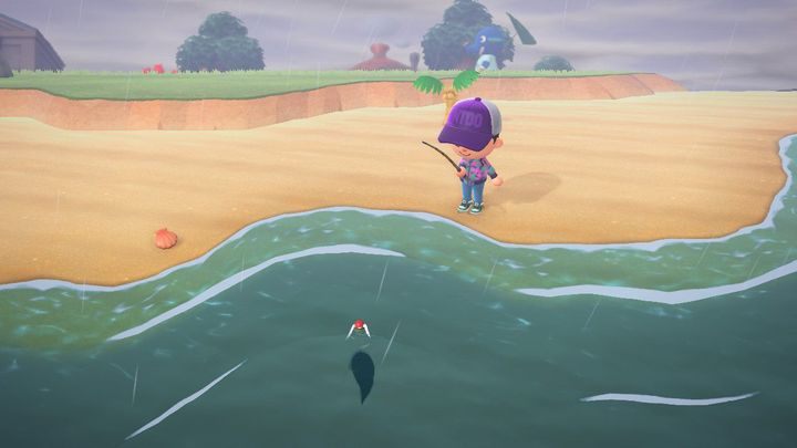 Poprawnie zarzucona przynęta. - ACNH: Ryby - jak łowić? - Animal Crossing New Horizons - poradnik do gry