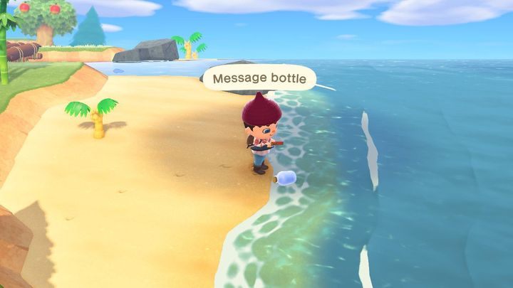 W tej butelce znajduje się przepis DIY. - ACNH: Porady na start - Animal Crossing New Horizons - poradnik do gry