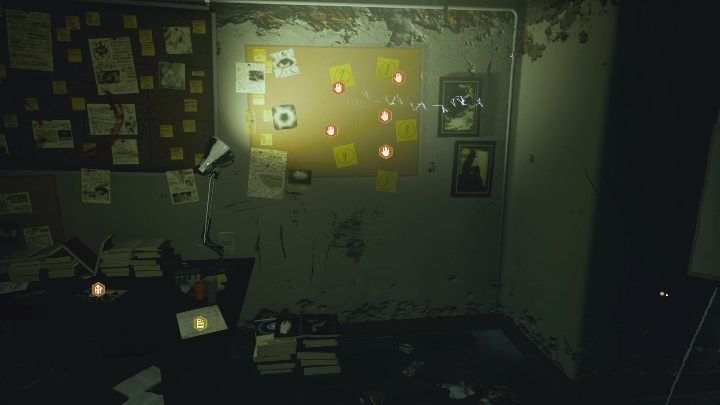 Na korkowej tablicy, umieszczonej po lewej stronie, masz kolejne zadanie - Moons of Madness: Niegościnna piwnica, opis przejścia - Moons of Madness - poradnik do gry