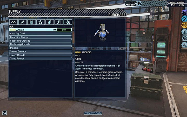 Po ukończeniu projektu Android Personnel otrzymasz pierwszego androida za darmo - będzie on znajdował się w zbrojowni Armory wraz z agentami - XCOM Chimera Squad: Androidy - XCOM Chimera Squad - poradnik do gry