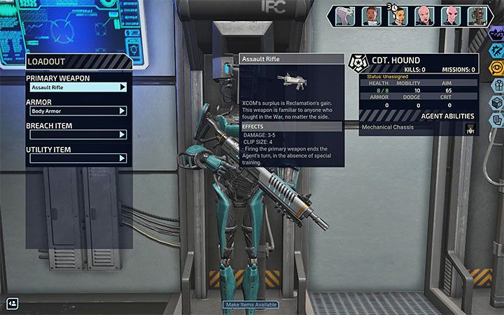 Androidy posiadają 4 sloty na ekwipunek - XCOM Chimera Squad: Androidy - XCOM Chimera Squad - poradnik do gry