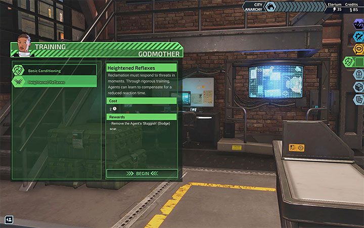 5) Training - Możesz wysyłać członków drużyny na szkolenia - XCOM Chimera Squad: Centrum dowodzenia - Miasto 31 - XCOM Chimera Squad - poradnik do gry