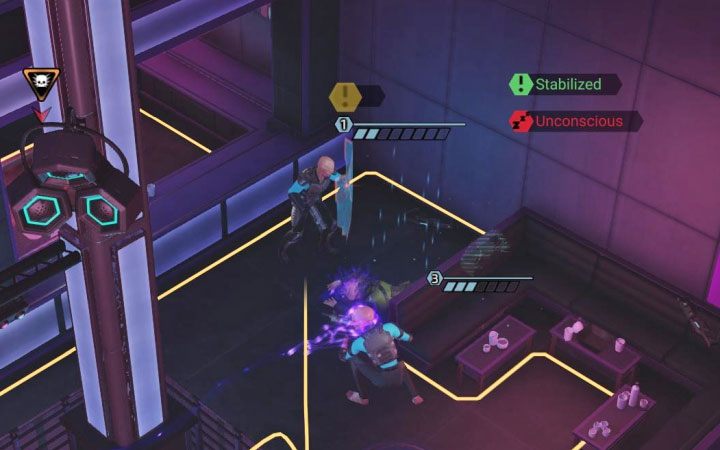Chodzi tu o sytuacje, w których dany członek drużyny straci wszystkie punkty zdrowia i zacznie wykrwawiać się (negatywny status Bleeding Out) - XCOM Chimera Squad: Walka - porady - XCOM Chimera Squad - poradnik do gry