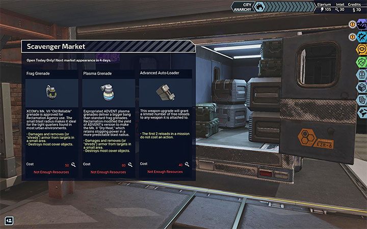 Sposób odblokowania: Kup dwadzieścia unikalnych przedmiotów na targu zbieraczy (Scavenger Market) w czasie jednej kampanii - XCOM Chimera Squad: Osiągnięcia - XCOM Chimera Squad - poradnik do gry