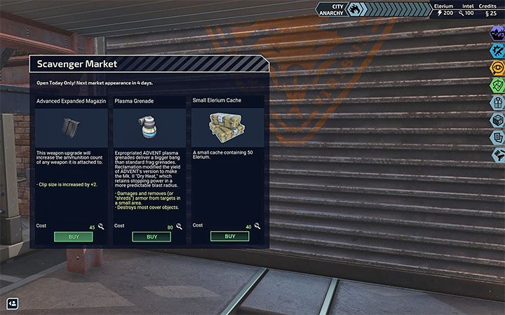 Wszystkie rzeczy na targu kupuje się za dane wywiadowcze (Intel) - XCOM Chimera Squad: Targ Scavenger Market - jak odblokować? - XCOM Chimera Squad - poradnik do gry