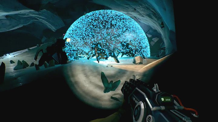Wadą opisywanego gadżetu jest fakt, że nie wyrządza bezpośrednich obrażeń, a przydaje się tylko do kontrolowania zachowania przeciwników - Deep Rock Galactic: Scout - przedmioty do rzucania - Deep Rock Galactic - poradnik do gry