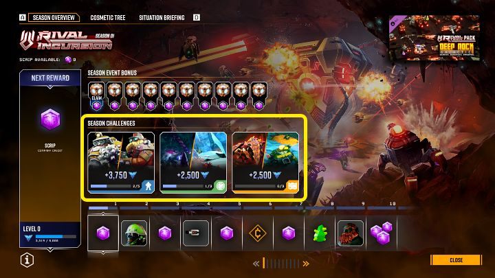 Każdy Gracz startuje na 1 poziomie przepustki sezonowej i może zdobywać dodatkowe poziomy (każdy wymaga 5 000 Performance Points), aż do 100 poziomu - Deep Rock Galactic: Przepustka sezonowa (Performance Pass) - Deep Rock Galactic - poradnik do gry