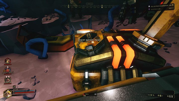 Po umieszczeniu dwóch baterii w skrzyni ładunkowej należy ją jeszcze naprawić i trzeba będzie tutaj użyć młotka - Deep Rock Galactic: Skrzynie ładunkowe - Deep Rock Galactic - poradnik do gry