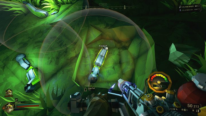 Dookoła każdego z zepsutych robotów porozrzucano 4 mechaniczne nogi jednak do całkowitej naprawy małego robota M - Deep Rock Galactic: Salvage Operation - główny cel misji - Deep Rock Galactic - poradnik do gry