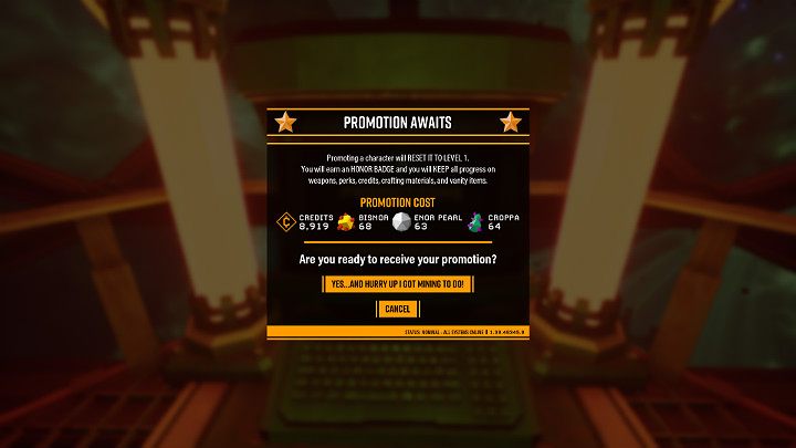 Koszt awansu postaci w grze Deep Rock Galactic może wydawać się strasznie wysoki, szczególnie na wyższych rangach, ale po odblokowaniu wszystkich przedmiotów kosmetycznych i Overclocks i tak nie ma na co wydawać uzbieranych zasobów - Deep Rock Galactic: Awansowanie postaci - jak? - Deep Rock Galactic - poradnik do gry