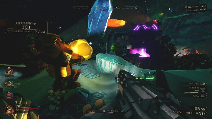 Kursite Shard można zdobyć po zabiciu zainfekowanego, świecącego na żółto przeciwnika - Deep Rock Galactic: Machine Events - jak aktywować i ukończyć? Nagrody - Deep Rock Galactic - poradnik do gry