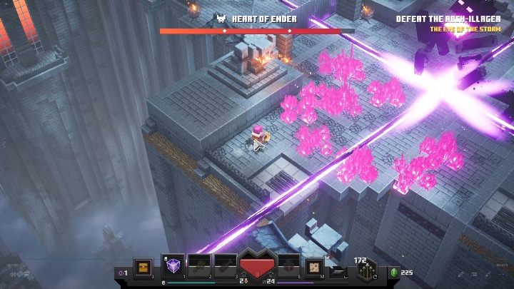 Kolejnym atakiem są fioletowe promienie - Minecraft Dungeons: Arch-Illager, boss - jak pokonać? Opis walki - Minecraft Dungeons - poradnik do gry
