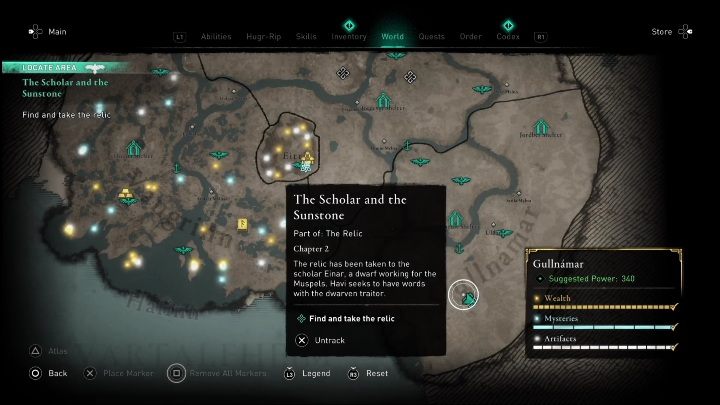 Ta misja rozpocznie się zaraz po wykonaniu zadania W poszukiwaniu Fritjofa - AC Valhalla Świt Ragnaroku: Uczony i kamień słoneczny (The Scholar and the Sunstone) - solucja, opis przejścia - Assassins Creed Valhalla - poradnik do gry