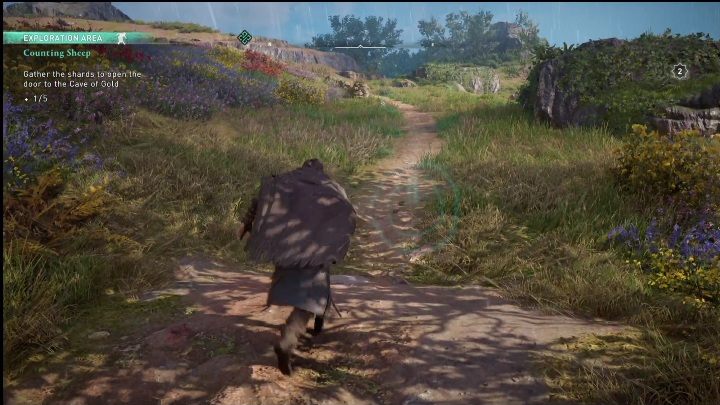 Przed jaskinią zobaczycie ślady - AC Valhalla Crossover Stories: Licząc barany - wszystkie odłamki, solucja - Assassins Creed Valhalla - poradnik do gry