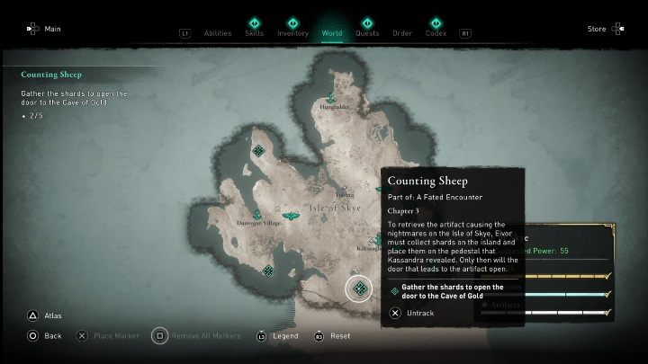 Lokalizacja: południowa część wyspy, pod Kiltaraglen - AC Valhalla Crossover Stories: Licząc barany - wszystkie odłamki, solucja - Assassins Creed Valhalla - poradnik do gry