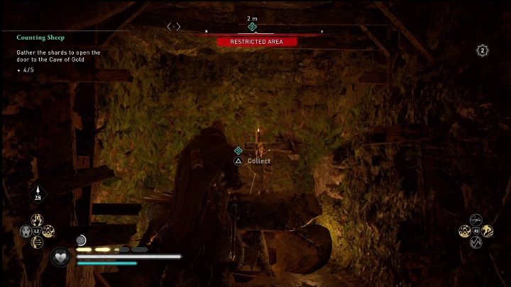 Odłamek zamknięty jest za zagruzowaną ścianą - AC Valhalla Crossover Stories: Licząc barany - wszystkie odłamki, solucja - Assassins Creed Valhalla - poradnik do gry