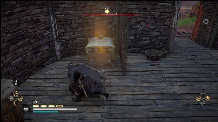 Po zdobyciu klucza udajcie się do budynku, po jego prawej stronie stoi złota skrzynia z bronią - AC Valhalla Crossover Stories: Wyposażenie - Isle of Skye, wszystkie lokacje - Assassins Creed Valhalla - poradnik do gry