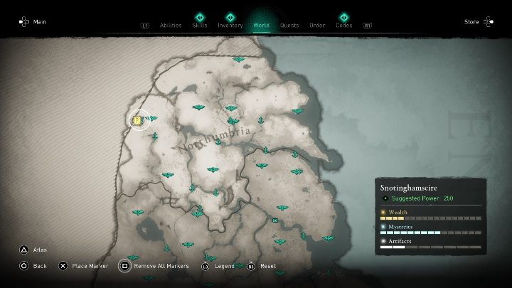 Umiejętność Pułapka z trującym pyłem znajdziesz na północo zachodniej części regionu - Assassins Creed Valhalla: Zdolności - Snotinghamscire, sekrety, lokacje - Assassins Creed Valhalla - poradnik do gry