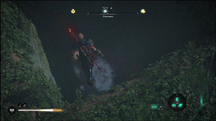 Aby dostać się do skrzyni musicie pierw skoczyć w przepaść - AC Valhalla Świt Ragnaroku: Wyposażenie (Vangrinn) - lista wszystkich - Assassins Creed Valhalla - poradnik do gry