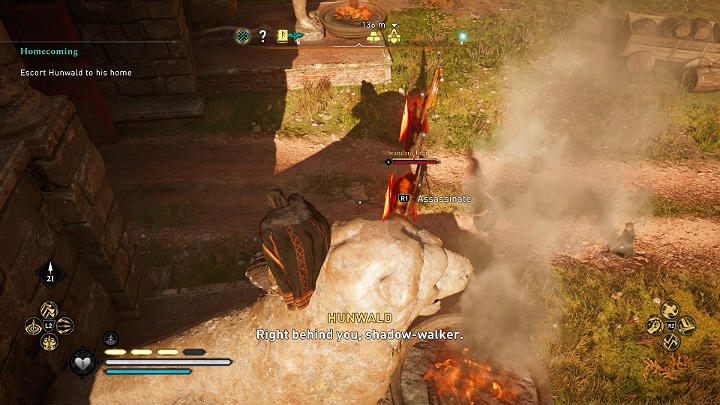 Wszyscy strażnicy stacjonujący w Lincoln będą do Ciebie wrogo nastwieni i będą ścigać Cię aż do rodzinnego domu Hunwalda - Assassins Creed Valhalla: Powrót do domu/Homecoming - solucja, opis przejścia - Assassins Creed Valhalla - poradnik do gry