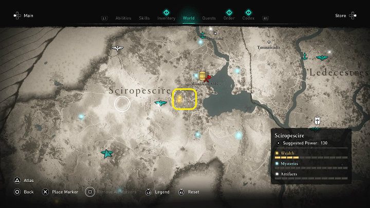 Stanica Wenlocan nie jest zaznaczona na mapie świata dlatego by nieco ułatwić Ci poszukiwania oznaczyliśmy ją na powyższym obrazku - Assassins Creed Valhalla: Plądrowanie Wenlocan/Ransacking Wenlocan - solucja - Assassins Creed Valhalla - poradnik do gry