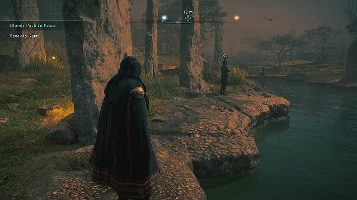Gdy złapiesz trzy węgorze pasek postępu zadania zapełni się w 100% i będziesz mógł porozmawiać z Ivarrem - Assassins Creed Valhalla: Krwawa droga do pokoju - solucja, opis przejścia - Assassins Creed Valhalla - poradnik do gry