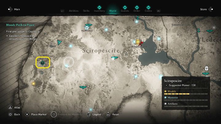 Ceolberta ostatnio widziano w okolicy jaskini, na południe od osady - Assassins Creed Valhalla: Krwawa droga do pokoju - solucja, opis przejścia - Assassins Creed Valhalla - poradnik do gry