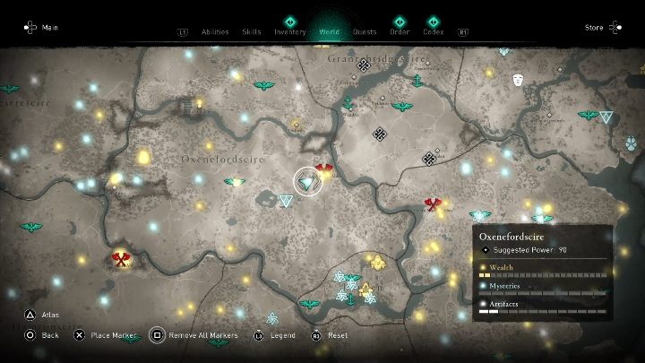 Maskę w regionie Oxenefordscire możesz na wschodzie lokacji - Assassins Creed Valhalla: Rzymski artefakt - Oxenefordscire, sekrety, lokacje - Assassins Creed Valhalla - poradnik do gry