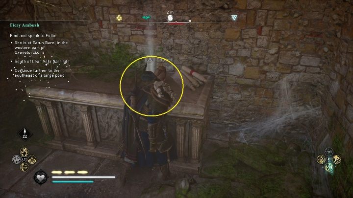 Może wydawać się to trudne zadanie, ale musisz po prostu zbić wazony postawione obok półki, a następnie popchnąć ją do tyłu - Assassins Creed Valhalla: Rzymski artefakt - Oxenefordscire, sekrety, lokacje - Assassins Creed Valhalla - poradnik do gry