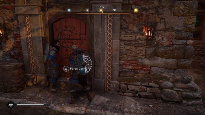 Kolejnym typem drzwi są drzwi możliwe do wyważenia - trafisz na nie podczas najazdów na klasztory - Assassins Creed Valhalla: Jak otworzyć zamknięte drzwi i skrzynie? - Assassins Creed Valhalla - poradnik do gry