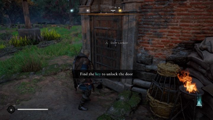 Przy próbie otwarcia niektórych drzwi i skrzyń ujrzysz informację, że do odblokowania wymagany jest klucz - Assassins Creed Valhalla: Jak otworzyć zamknięte drzwi i skrzynie? - Assassins Creed Valhalla - poradnik do gry