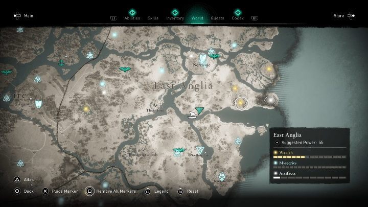 Nawałnice toporów znajdziesz we wschodniej części mapy - Assassins Creed Valhalla: Zdolności - Wschodnia Anglia, sekrety, lokacje - Assassins Creed Valhalla - poradnik do gry