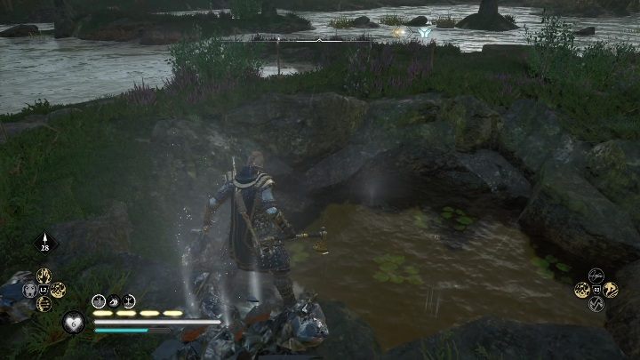 Aby zdobyć schemat musicie wskoczyć do wody, a następnie zbadać dno - AC Valhalla Gniew Druidów: Mapa ukrycia skarbu - Connacht, sekrety, lokacje - Assassins Creed Valhalla - poradnik do gry