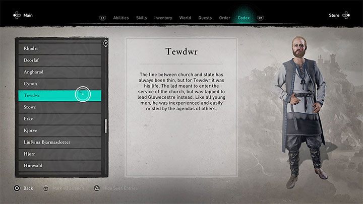 Tewdwr to niedoszły ksiądz, który jest jednym z kandydatów do przejęcia roli przywódcy miasta Glowecestre - Assassins Creed Valhalla: Tewdwr - romans - Assassins Creed Valhalla - poradnik do gry