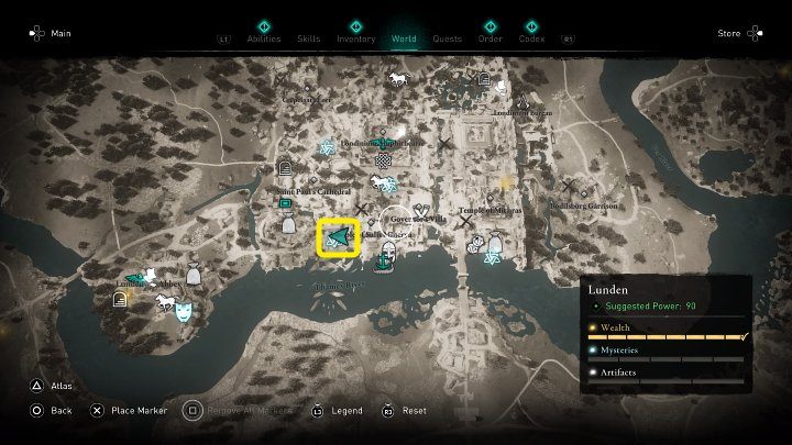 W miejscu zaznaczonym na powyższym obrazku spotkasz uwięzionego w magazynie mężczyznę - Assassins Creed Valhalla: Szatańska woń dziesięciny - solucja, opis przejścia - Assassins Creed Valhalla - poradnik do gry