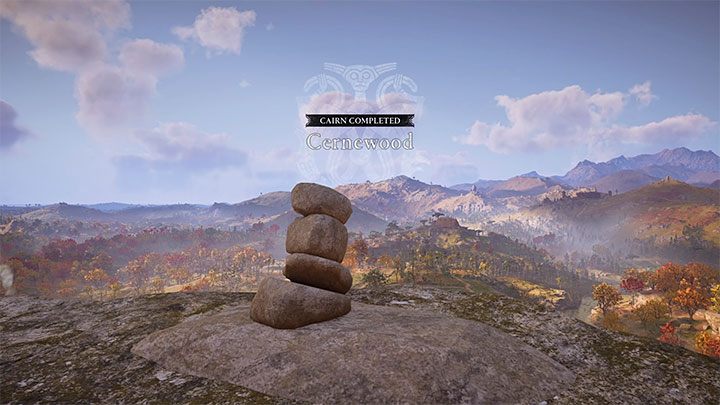 2) Odnajdywać kopczyki (Cairns) i zaliczać zagadki z układania na sobie kamieni w taki sposób żeby wieża nie zawaliła się - Assassins Creed Valhalla: Co oznacza sugerowana moc regionu? - Assassins Creed Valhalla - poradnik do gry
