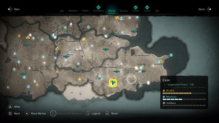 W miejscu zaznaczonym na powyższym obrazku, na drewnianej platformie na drzewie, spotkasz dziewczynkę - Assassins Creed Valhalla: Podniebny złodziej/The Sky Thief - solucja - Assassins Creed Valhalla - poradnik do gry