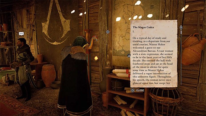 Opcjonalnie możesz również powrócić do biura Asasynów i zapoznać się z treścią wszystkich zdobytych kart kodeksu Magas - Assassins Creed Valhalla: Biura asasynów - podstawowe informacje - Assassins Creed Valhalla - poradnik do gry