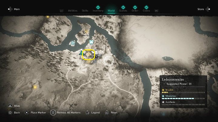 Dom Skariego został zaznaczony na powyższym obrazku i znajduje się w pobliżu kościoła - Assassins Creed Valhalla: Los starego łupieżcy/The Old Guard - solucja - Assassins Creed Valhalla - poradnik do gry