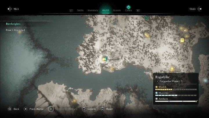 Saks Ynglinga znajdziesz w zachodniej części Rygjafylke, koło miasta Eikundarsund - Assassins Creed Valhalla: Wyposażenie - Rygjafylke, sekrety, lokacje - Assassins Creed Valhalla - poradnik do gry