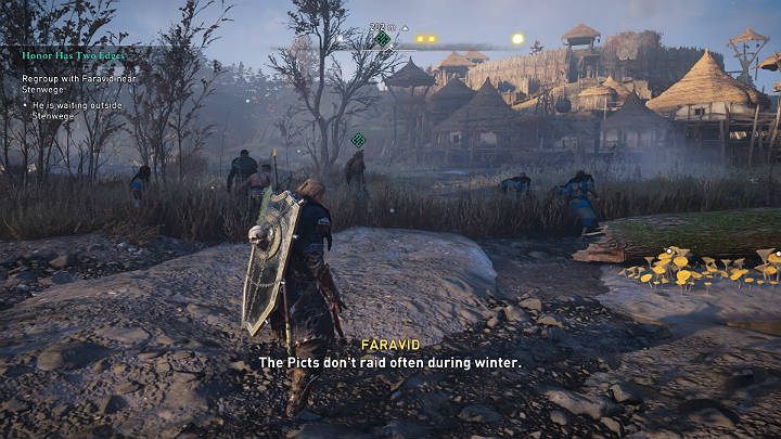 Gdy zagrożenie zostanie zażegnane idź z Faravidem, by przyczaić się w pobliżu Stenwege i zaplanować kolejne posunięcie - Assassins Creed Valhalla: Dwa ostrza honoru/Honor Has Two Edges - solucja - Assassins Creed Valhalla - poradnik do gry