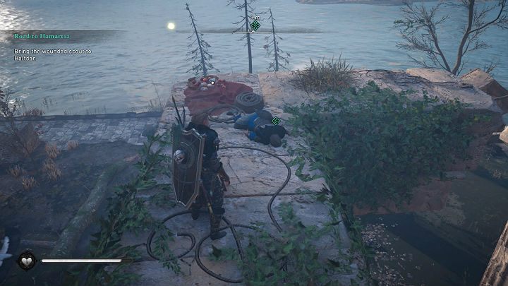 Rozejrzyj się po bagnach, by odszukać zwiadowcę Halfdana - Olava - Assassins Creed Valhalla: Droga do Hamartii/Road to Hamartia - solucja - Assassins Creed Valhalla - poradnik do gry