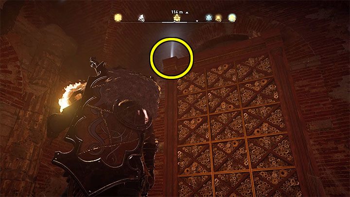 Użyj wzroku Odyna żeby znaleźć pierwszy klucz, który pozostawiono na samej górze szafy - Assassins Creed Valhalla: Jorvik - Eboracum Assassin Bureau - Assassins Creed Valhalla - poradnik do gry