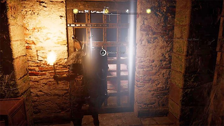 Nowo pozyskanego klucza możesz użyć do otwarcia bramki prowadzącej do krypty / skarbca - Assassins Creed Valhalla: Jorvik - Eboracum Assassin Bureau - Assassins Creed Valhalla - poradnik do gry