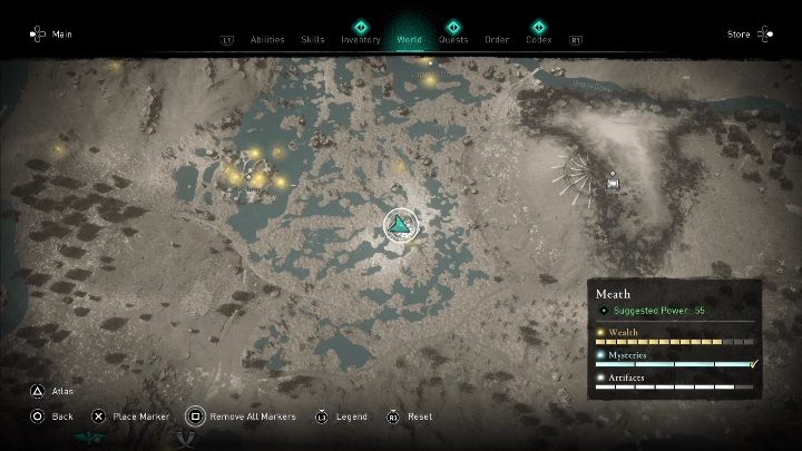 Lokacja przeklętego miejsca: Na wschód od Inchroe - AC Valhalla Gniew Druidów: Przeklęty symbol - Meath, sekrety, lokacje - Assassins Creed Valhalla - poradnik do gry